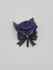Gothic Skull dark Purple And Black Boutonniere,Corsage,27 Colors, Corsages Available In Pin On And Wrist,Matching Bouquets Available 