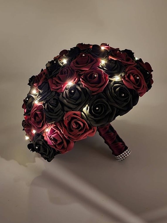 Black rose fairy lights deals