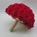 Red Bridal Bouquet, Red And Gold Bouquet, Bridesmaids Bouquet,Toss Bouquet,Matching Boutonnieres & Corsages Available In 27 Colors 