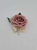Dusty rose And ivory Boutonnieres And Corsages, Available In 27 Colors, Corsages Available In Pin On And Wrist, Matching Bouquets Available