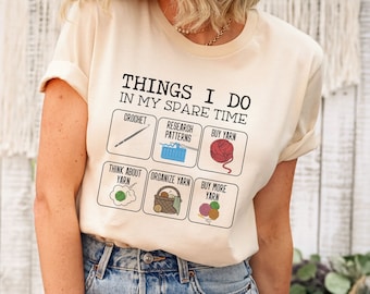 Crochet Shirt Funny, Funny Crochet T-Shirt, Crochet Graphic Tee, Yarn Lover Gift, Knitter Shirt, Knitting T, Gift For Mom, Gift For Grandma