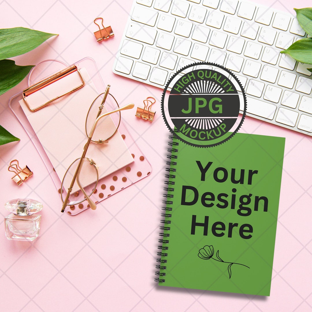 Spiral Notebook Mock Up, Notebook Mockup, Diary Mockup, Journal Notepad