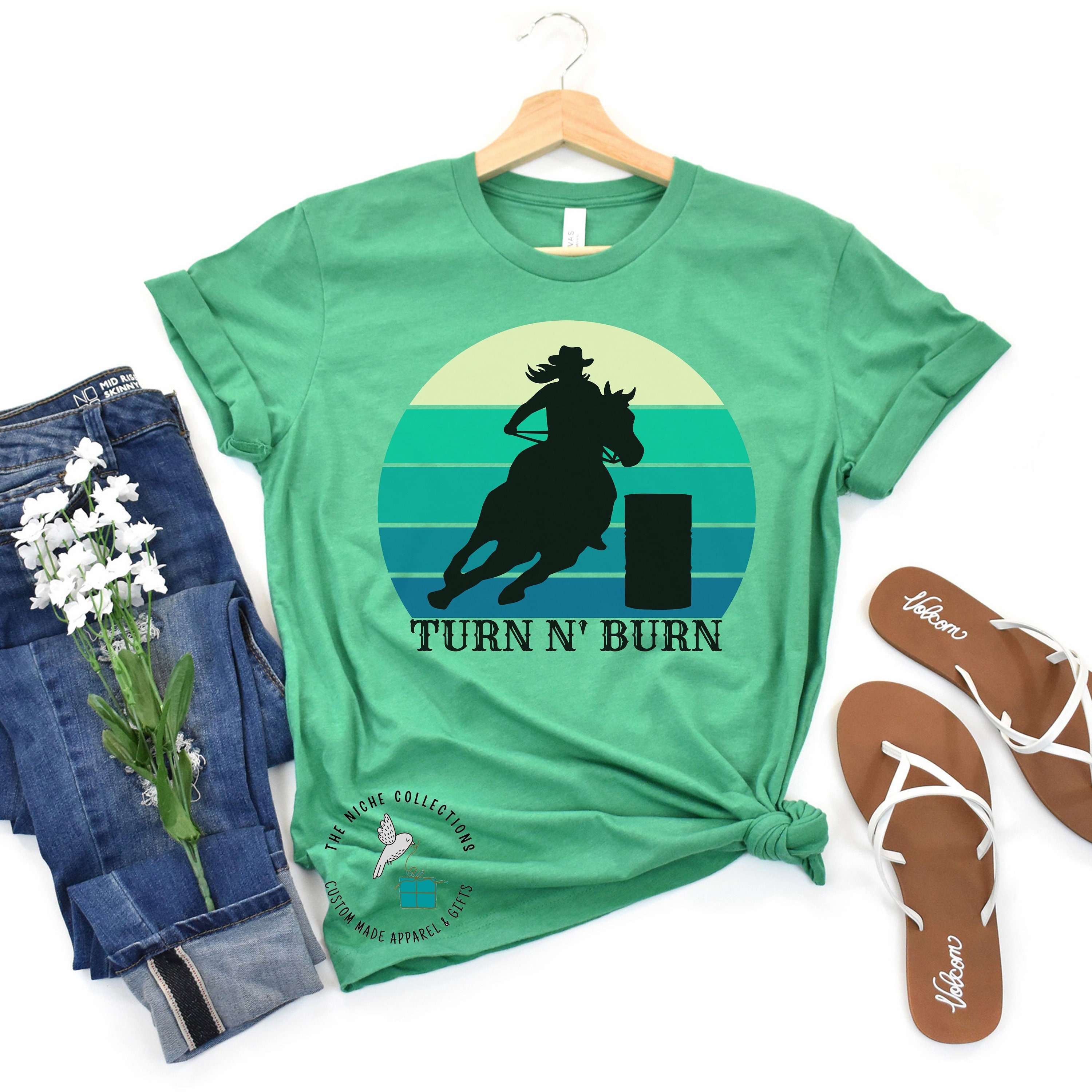 Youth Ladies Barrel Racing Horse T-shirt Gift for Barrel Race, Barrel ...