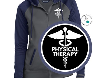 Jacket For Physical Therapist, Physical Therapy Gift Appreciation Week, PT Jacket Coat Sweater, Hooded Zip Varsity Jacket Raglan Sleeves