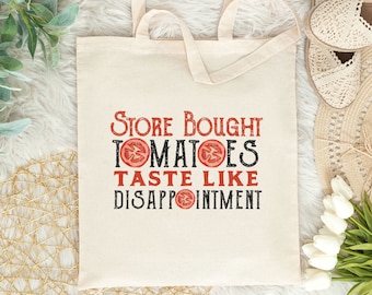 Tomato Tote Bag, Gift For Gardener,Farmers Market Canvas Grocery Bag,Foodie Book Bag,Vegan Fruit Hand Bag,Homegrown Tomatoes Cotton Satchel