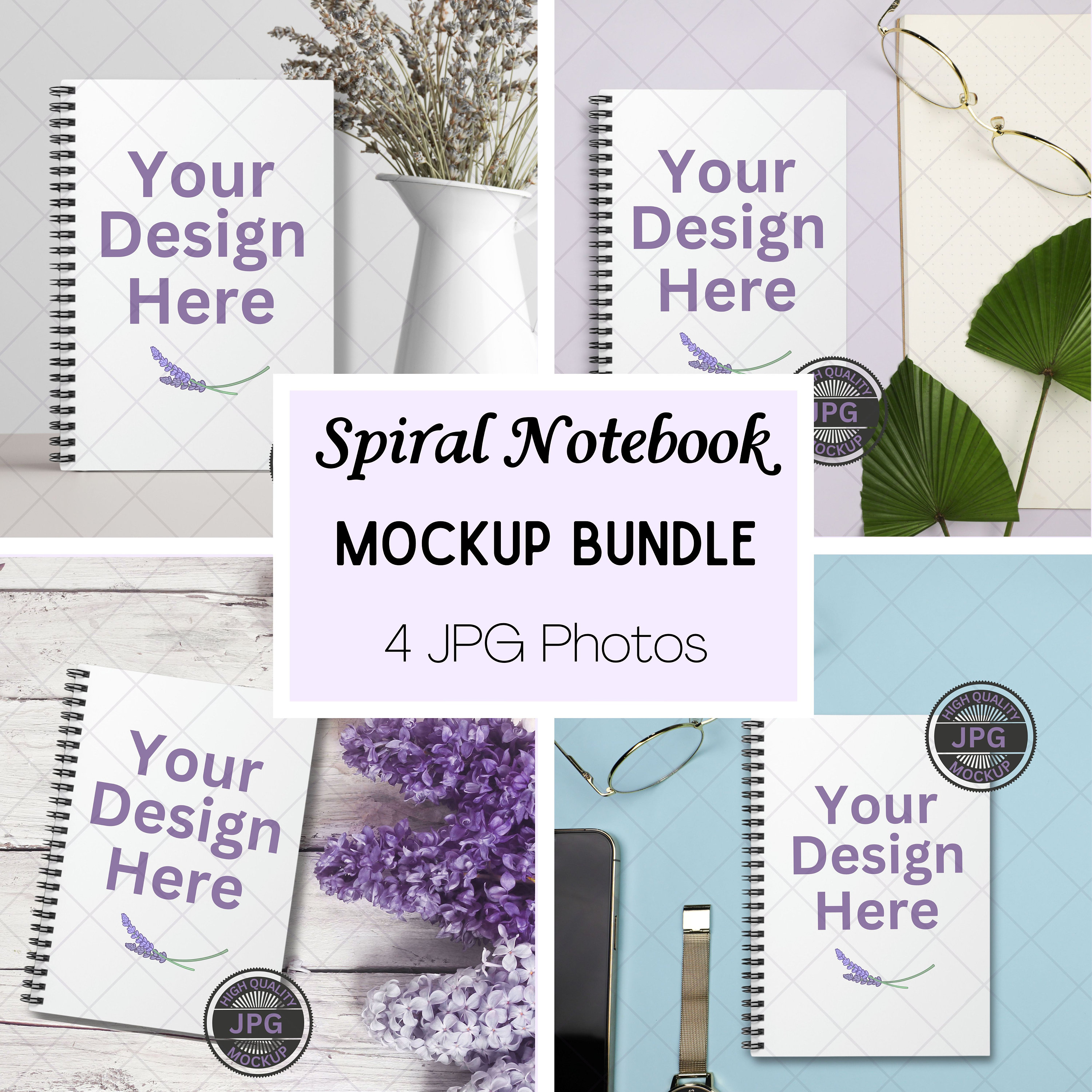 Spiral Notebook Mock Up, Notebook Mockup, Diary Mockup, Journal Notepad ...