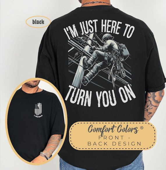 Lineman Shirt For Blue Collar Gifts, Lineman Tshirt For Father's Day, Linemen Electrician T-Shirt,Power Lineman T Shirt,Comfort Colors® 1717