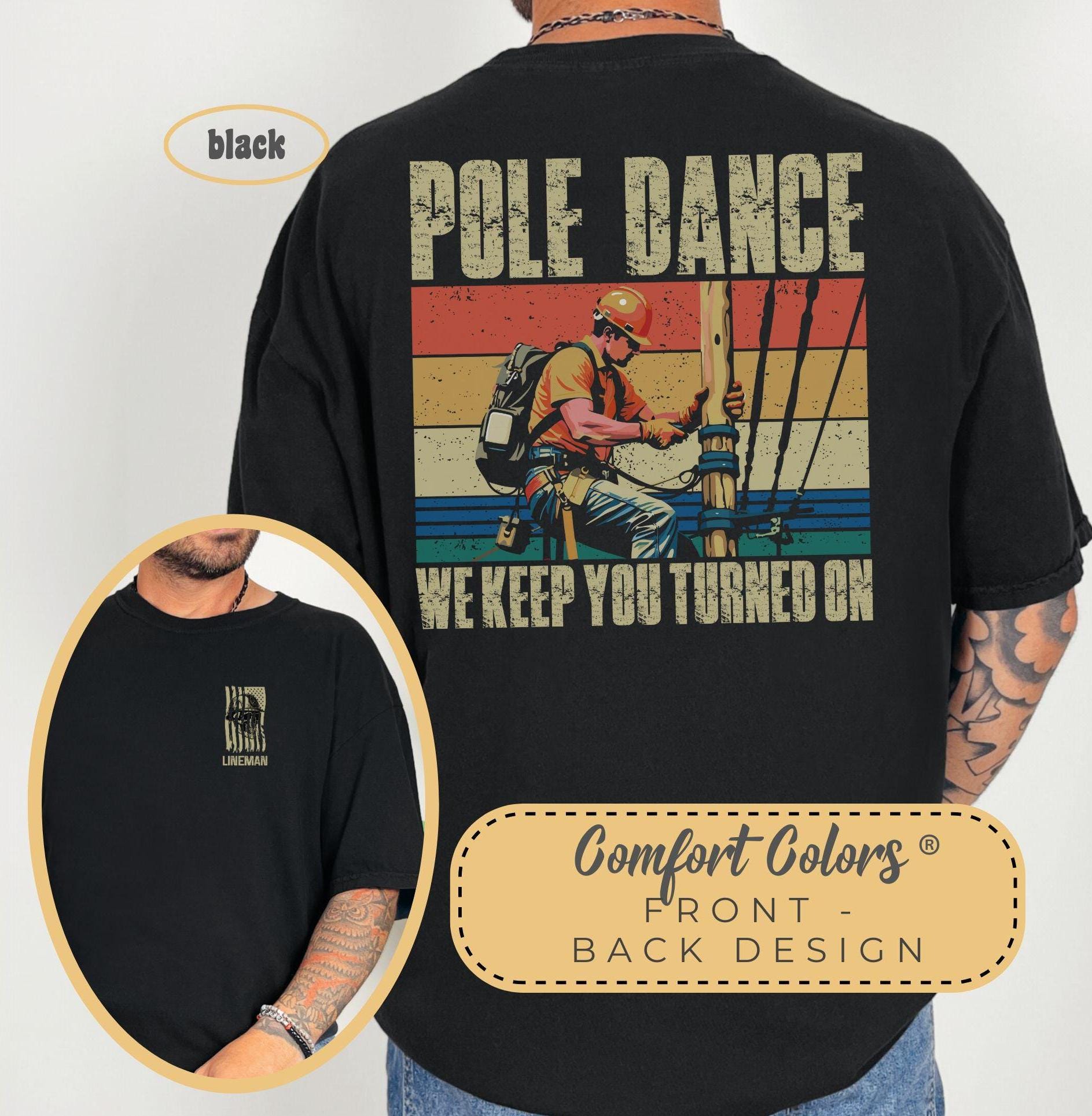 シャツ CORE COLLARLESS LINEMAN SHIRT Lineman Shirt for Blue Collar Gifts, Lineman Tshirt for Father's