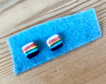 Rainbow earring, rainbow stud earrigs