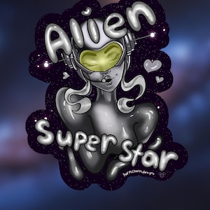 Alien Superstar Waterproof Sticker