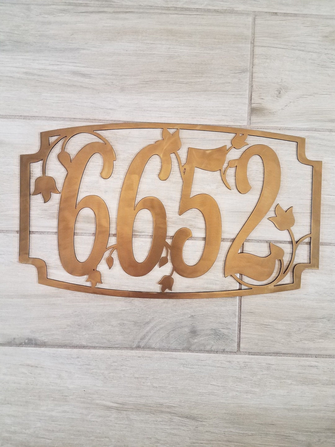 Metal Personalized, Outdoor Address Sign House Garage Numbers, Durable Powder Coated Decorative