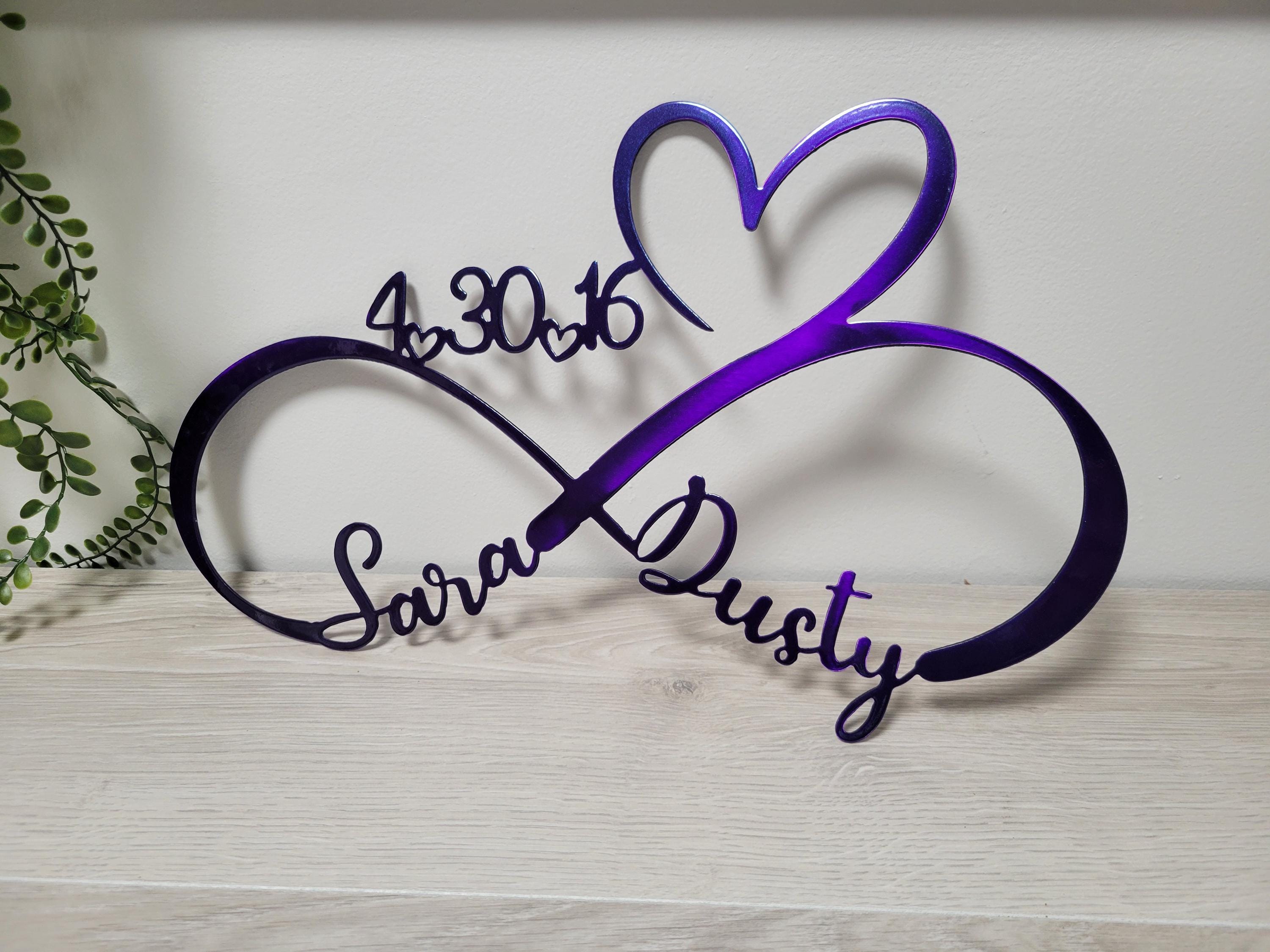 Personalized Metal Infinity Symbol 11th Steel, 25 23 Silver