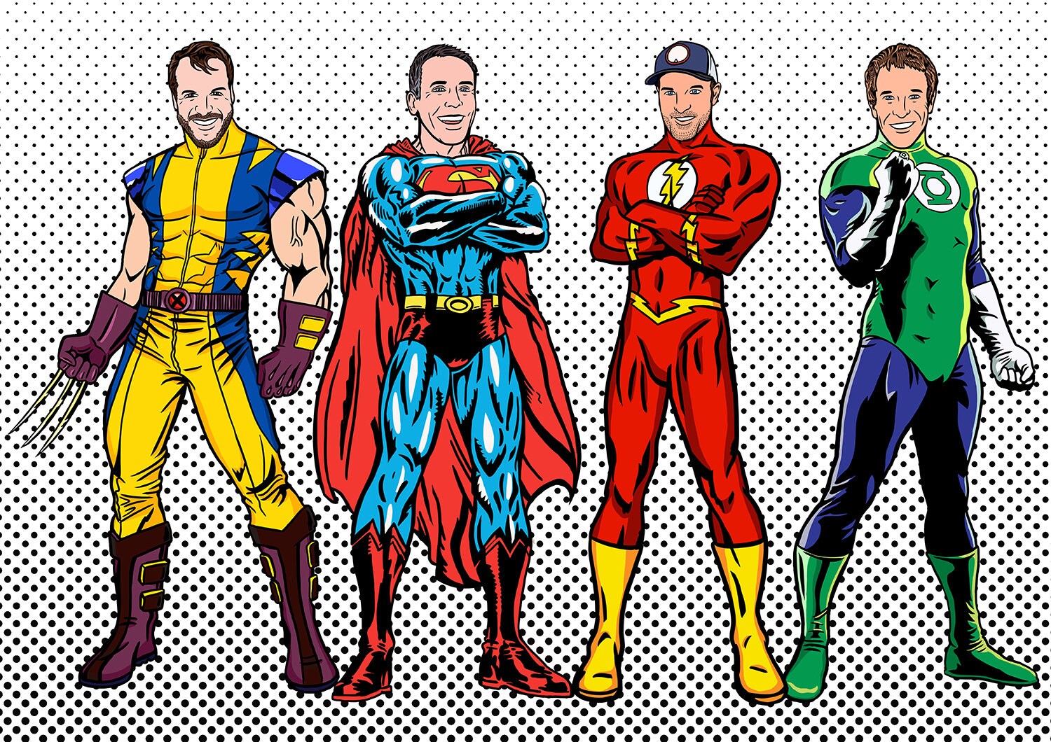 Super Hero Portrait in the Pop Art Style Custom Portrait | Etsy