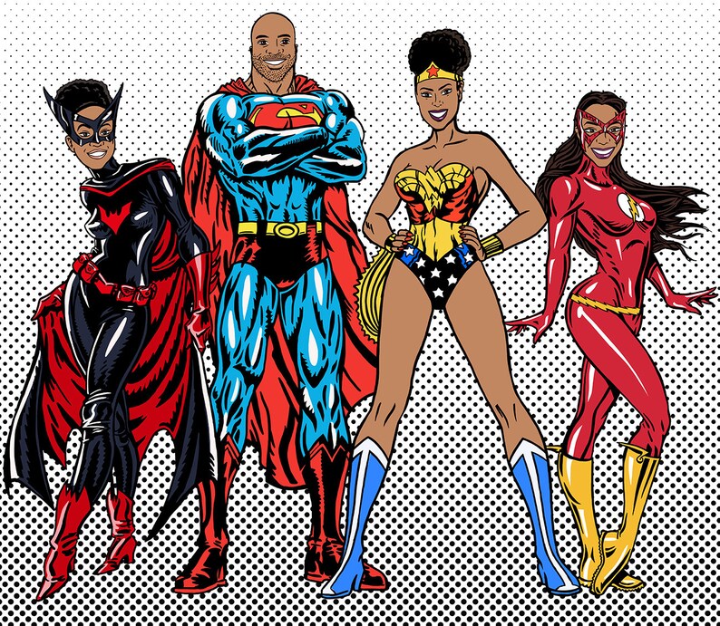 Super Hero Portrait in the Pop Art Style Custom Portrait | Etsy