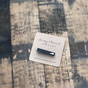 Kentucky Bourbon Barrel Tie Bar Clip Made from White Oak Bourbon Barrel