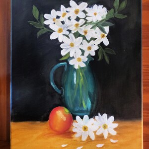 Oil on Canvas, Oil Painting, Original Painting, Still Life Painting, Floral Still Life