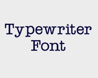 Typewriter Embroidery Machine Font in 4 sizes (0.5", 1", 1.5" & 2") upper and lower case + numbers - INSTANT DOWNLOAD - Item # 1071