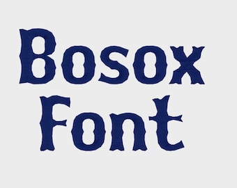 Bosox Embroidery Machine Font (0.5", 1", 2" & 2.5" sizes - upper and lower case + numbers) - INSTANT DOWNLOAD - Item # 1112