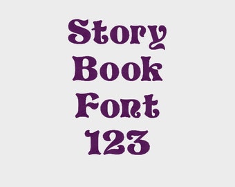 Story Book Embroidery Machine Font in 4 sizes (0.5", 1", 2" & 3") upper and lower case + numbers - INSTANT DOWNLOAD - Item # 1098