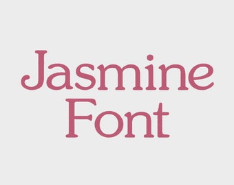 Jasmine Embroidery Machine Font in 4 sizes (0.5", 1", 1.5" & 2") upper and lower case + numbers - INSTANT DOWNLOAD - Item # 1080