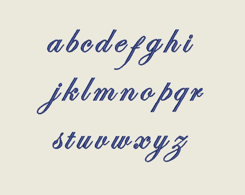 Edwardian Script Embroidery Machine Font in Multiple file formats with 1, 2 & 3 sizes INSTANT DOWNLOAD Item 1016 image 3