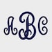 Classic 3 Letter Diamond Monogram Embroidery Machine Font - Etsy