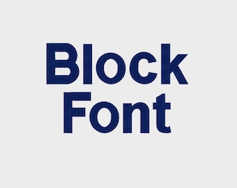 Block Font Embroidery Machine Font in 3 sizes (0.5", 1", & 1.5") upper and lower case + numbers - INSTANT DOWNLOAD - Item # 1072