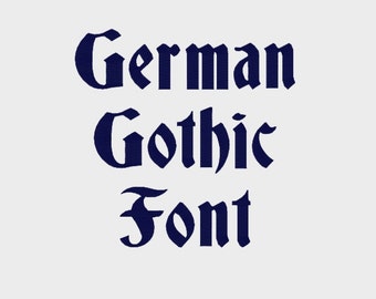 German Gothic Embroidery Machine Font in 4 sizes (0.5", 1", 2" & 3") upper and lower case + numbers - INSTANT DOWNLOAD -  Item # 1106