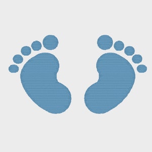 Puede incluir: Un par de huellas de pies de bebé azules, un símbolo común de la nueva vida y la infancia.