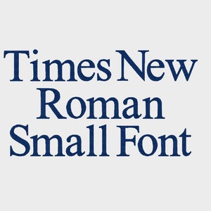 Fuente Times New Roman pequeña para máquina de bordar (0,2", 0,4", 0,5" y 0,75"), mayúsculas, minúsculas y números - Artículo n.° 1064