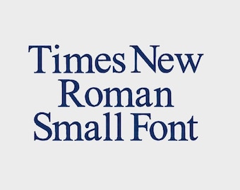 Times New Roman Small Embroidery Machine Font (0.2", 0.4" 0.5" & 0.75"), Upper, Lower case, numbers - Item # 1064