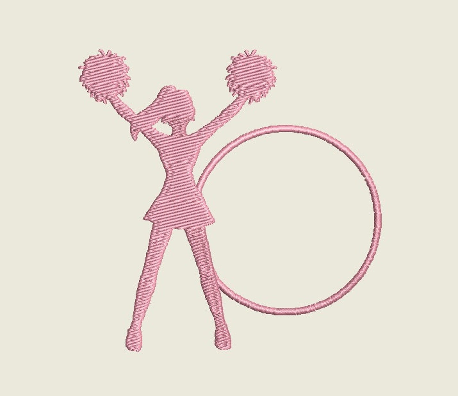 Cheerleader Monogram Border Embroidery Files to Fit Etsy