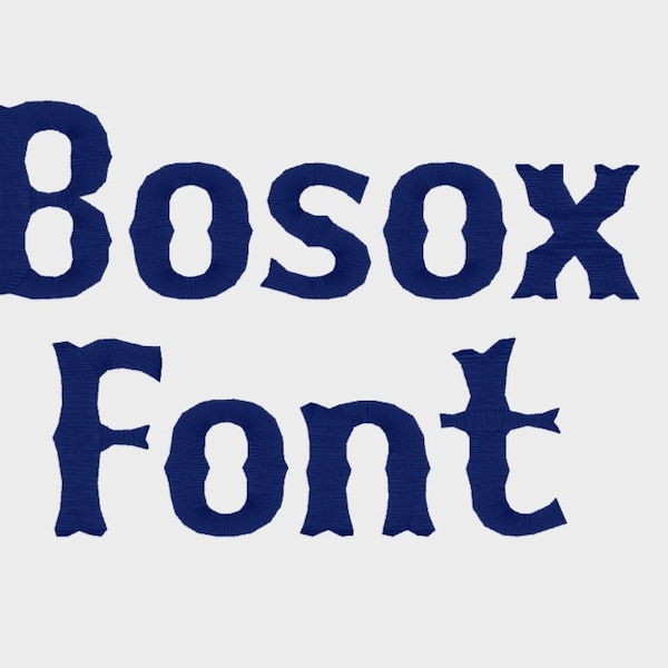 Bosox Embroidery Machine Font (0.5", 1", 2" & 2.5" sizes - upper and lower case + numbers) - INSTANT DOWNLOAD -  Item # 1112