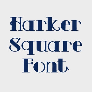 Harker Square Embroidery Font in Multiple formats, 1/2", 1", 2" & 3" (Upper and lower case + numbers) - INSTANT DOWNLOAD - Item #1107
