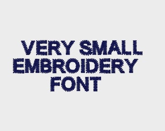 Very Small Embroidery Machine Font (0.18" high) Uppercase letters only - Item # 1064A