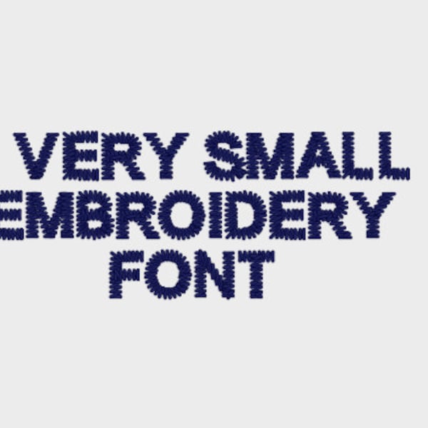 Very Small Embroidery Machine Font (0.18" high) Uppercase letters only - Item # 1064A