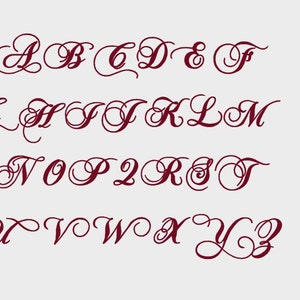 Chopin Script Embroidery Machine Font in Multiple Formats, 1, 2, 3 ...