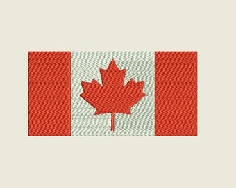 Canadian Flag embroidery file in 5 sizes (1" to 5") and Multiple file formats for most machines - INSTANT DOWNLOAD -  Item # 5010