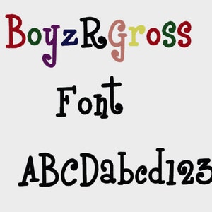Fonte da máquina de bordar bruta Boyz R em vários formatos, 1/2", 1", 2" e 3" (maiúsculas, minúsculas + números) - DOWNLOAD INSTANTÂNEO - Item # 1012