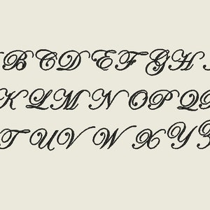 Edwardian Script Embroidery Machine Font in Multiple file formats with 1, 2 & 3 sizes INSTANT DOWNLOAD Item 1016 image 4