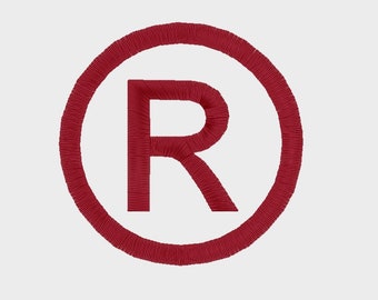 Registered Trademark symbol in 11 sizes (0.2" to 2.0") - INSTANT DOWNLOAD - Item # 8042