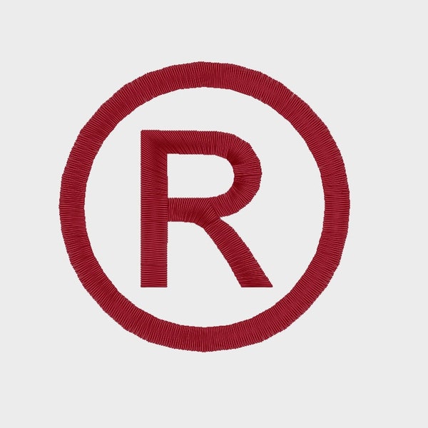 Registered Trademark symbol in 11 sizes (0.2" to 2.0") - INSTANT DOWNLOAD - Item # 8042