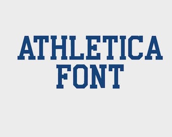 Athletica College Embroidery Machine Font, 0.75&quot;, 1&quot;, 1.5&quot;, 2&quot; & 2.5&quot; sizes (upper case and numbers) - INSTANT DOWNLOAD - Item #1088