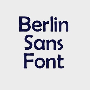 Berlin Sans Embroidery Font in 4 Sizes (0.5&quot;, 1&quot;, 2&quot; & 3&quot;) upper and lower case + numbers - INSTANT DOWNLOAD -  Item #1104
