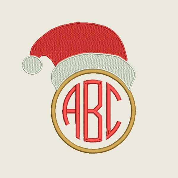 Santa Hat Embroidery Font Etsy
