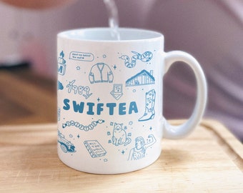 SwifTEA Mug | @heyhunsitsnicole | Cute Colourful Pattern Mug | Pop Culture Gift