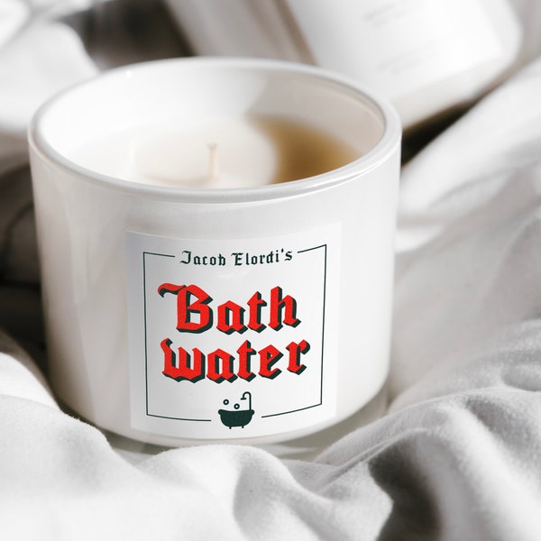 Bath Water Sticker Label // STICKER ONLY // Durable Gloss // Label for Candle, Drinks // @heyhunsitsnicole