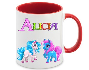 Tasse mit Namen little Einhorn