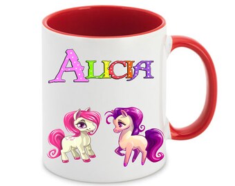 Tasse mit Namen little Einhorn