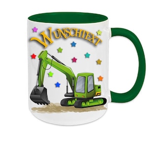 Bagger Tasse mit Namen Baustelle Bild 1